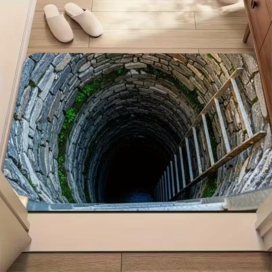 Коврик для пола 3D оптическая иллюзия реалистичный эффект дыры придверный коврик интерактивный коврик для питомца украшение для гостиной прихожей