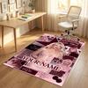 Personalized Crystal Velvet Carpet,Sabrina Carpenter Custom Printed Name, Plush Area Rug For Home Indoor Decor