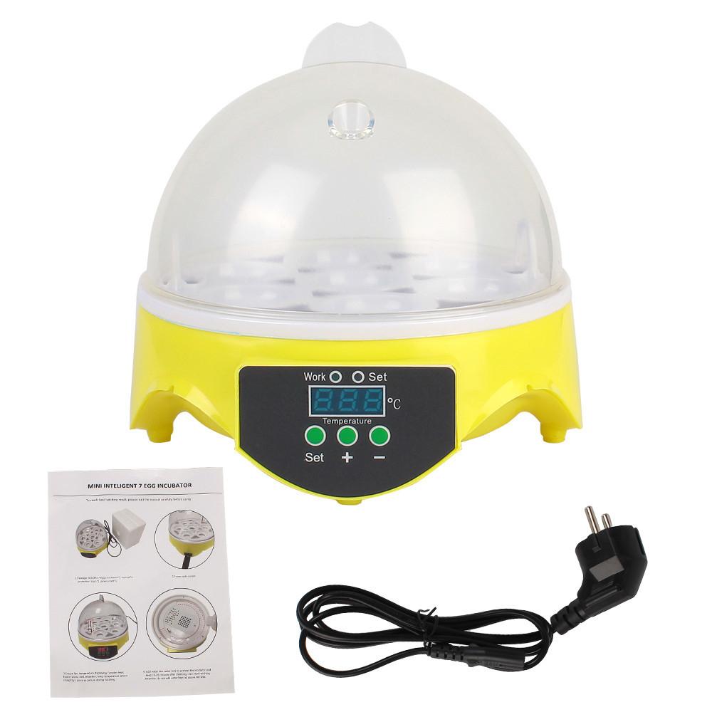 Mini Egg Incubator Brooder for Bird Chicken Duck Pigeon Poultry Incubator Adjustable Digital Temperature Automatic Egg Hatcher 16.5 * 17.5cm