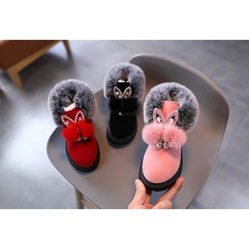 Зимние ботинки для девочек, ботинки принцессы, зимние ботинки, кожаная спортивная обувь для девочки, детские теплые ботинки, модные кроссовки для детей с мягкой подошвой