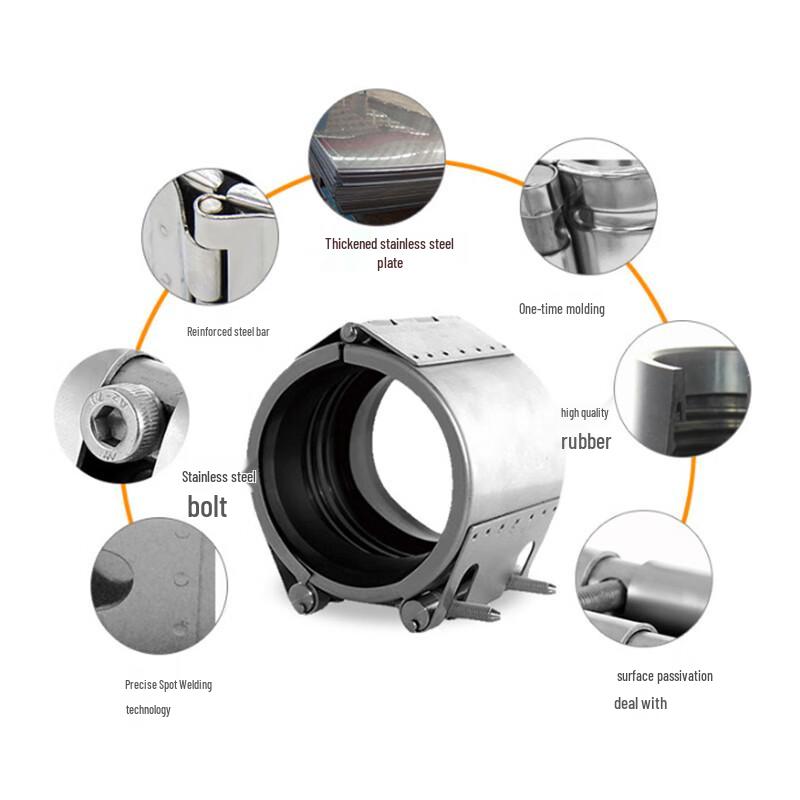 Longdai 304 Stainless Steel Pipe Repair Clamp