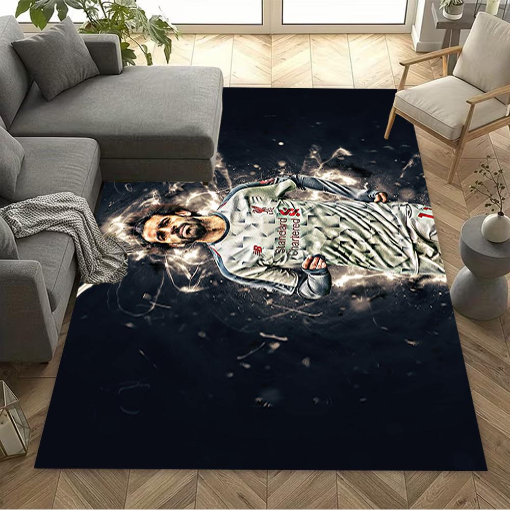 Dynamic Soccer Player Pose Floor Mat Suitable for Outdoor Hallway Living Rooms Dining Room Anti-slip Rug Anime Office Decor Best for Christmas