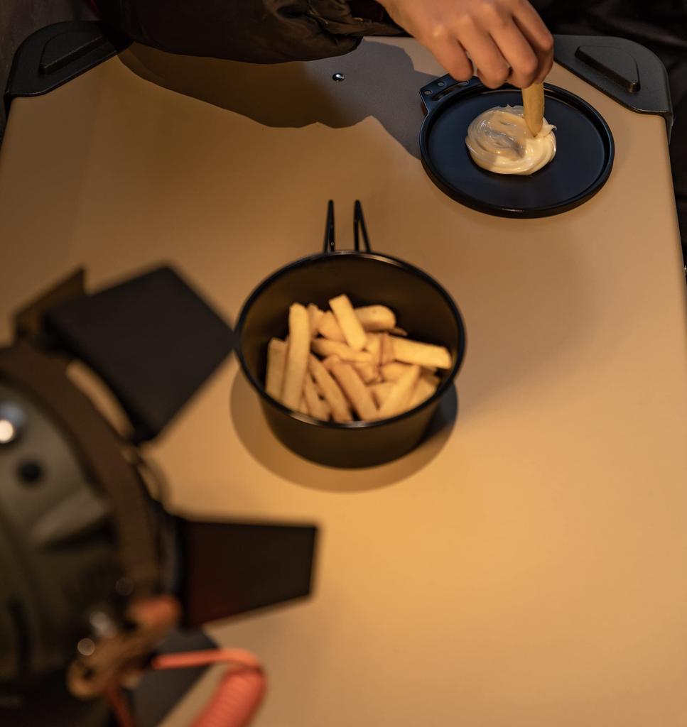 CAMPING MOON Кемпинговая кружка Sierra из нержавеющей стали, черная, насыщенного черного цвета, набор из 4 предметов, BKS-360-4P