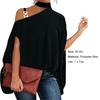 Women Blouse Pullover Baggy Batwing Sleeve Blouse Top Streetwear for Daily Wear