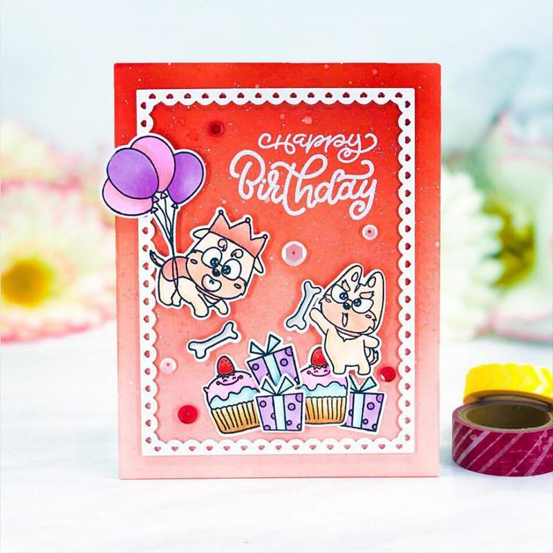 Набор Прямоугольных Рамок 'Маленькие Сердца' Металлические Вырубки для Бумаги Карточки Альбома Скрапбукинг Тиснение