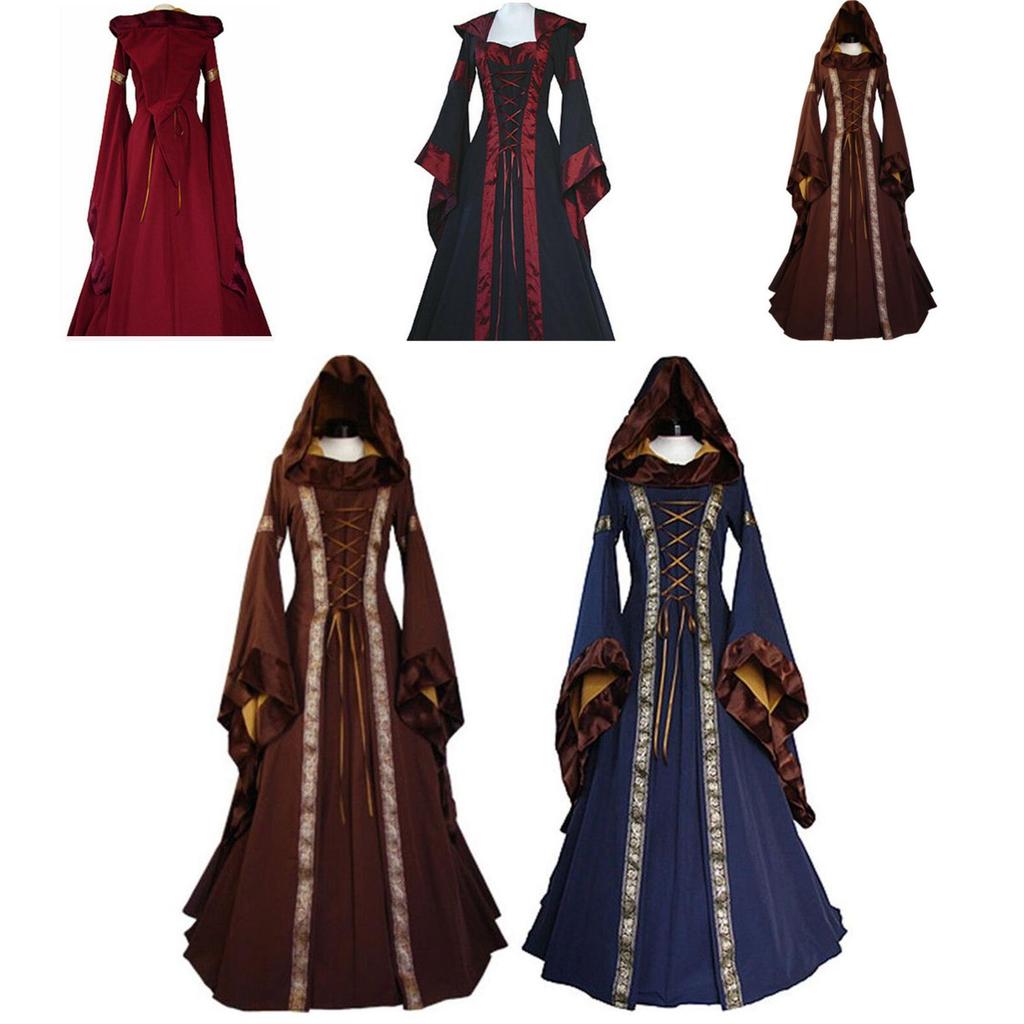 Элегантное винтажное платье для маскарада, женский готический средневековый костюм