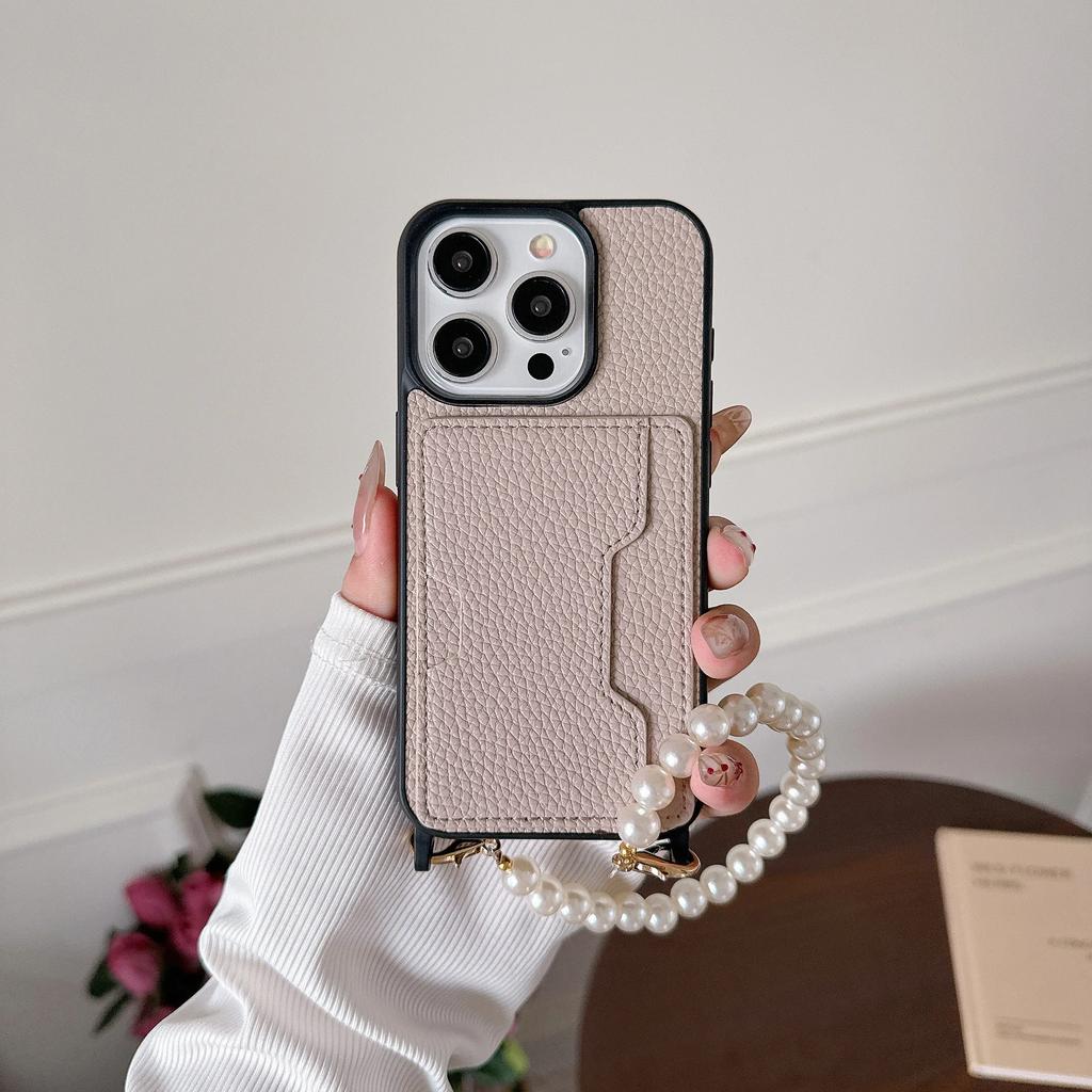 Кожаный ремешок на запястье с держателем для карт Чехол для телефона для IPhone 15 14 13 12 11 Pro Max 15 14 Plus Защитный противоударный чехол