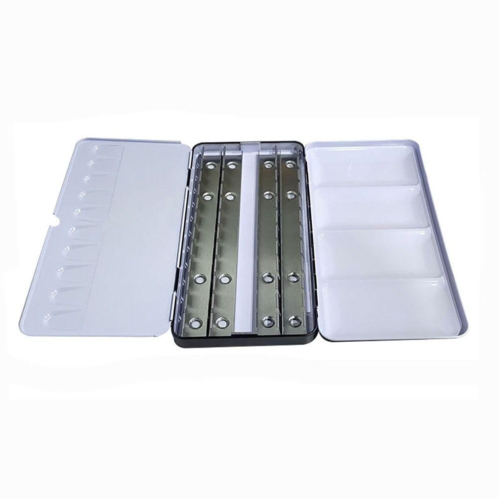 Flip Cover Drawing Supplies Empty Paint Palette Watercolor Storage Case Grids Slots Pigment Box