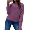Женский модный повседневный однотонный свитер с длинным рукавом, тонкий свитер, пуловер, топ