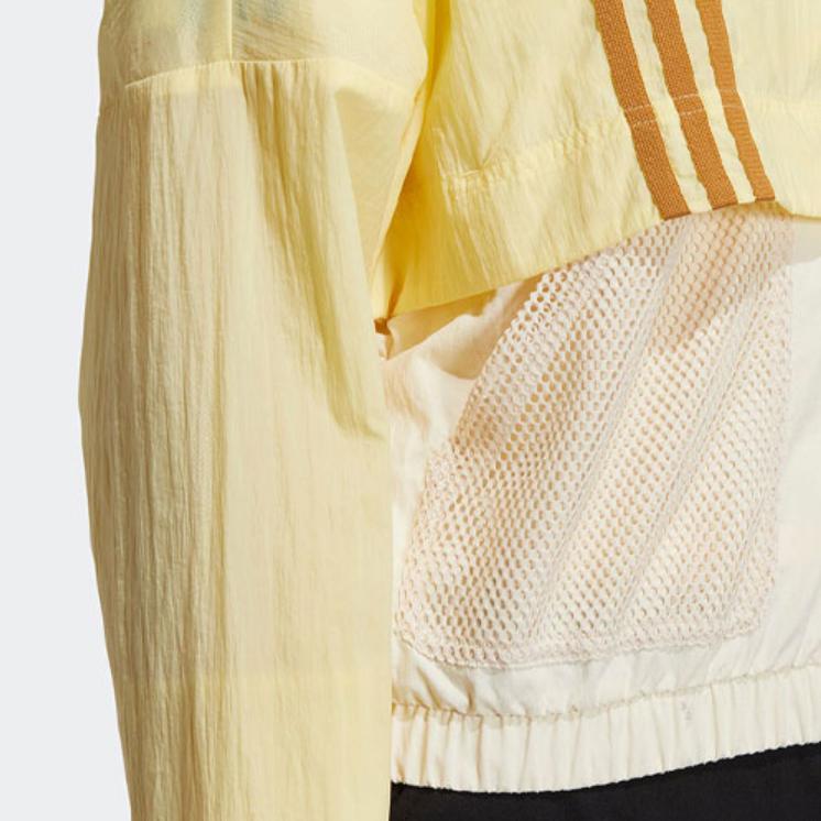 adidas Нео Полосатая Повседневная Куртка Женская Верхняя Одежда Желтая HN2329