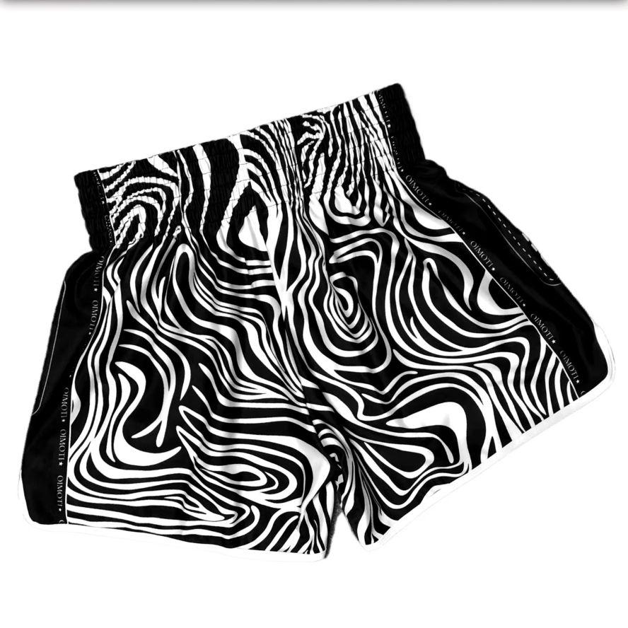 Muay Thai Kickboxing Boxing MMA UFC Zebra Black White Casual Shorts Gym Sport Unisex Men Women Workout Quick Dry Print Elastic High Waist Training