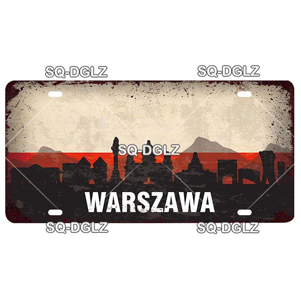 [SQ-DGLZ] Знаменитый городской номерной знак, металлический знак, винтажная табличка, деревенская жестяная вывеска, настенный декор, декор для бара, дорожный постер