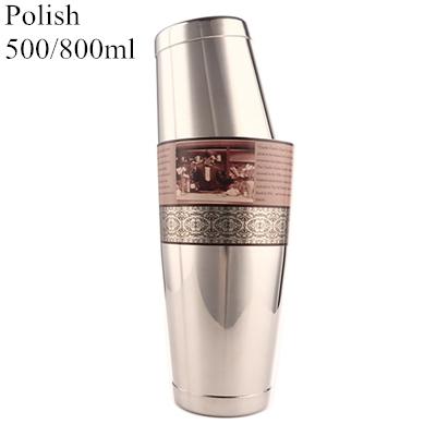 500ml/800ml Engraving Skull Stainless Steel Cocktail Boston Bar Shaker Bar Tools Barware