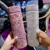 Бутылка для воды из нержавеющей стали Bling Car Crystal Diamond с вакуумной изоляцией, кружка для кофе, герметичная бутылка, автомобильные аксессуары