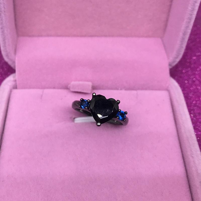 Cute Women Love Heart Rings Valentine's Day Gift Fashion Rhinestones Zircon Ring for Women Jewelry Accessories Everyday Jewelry