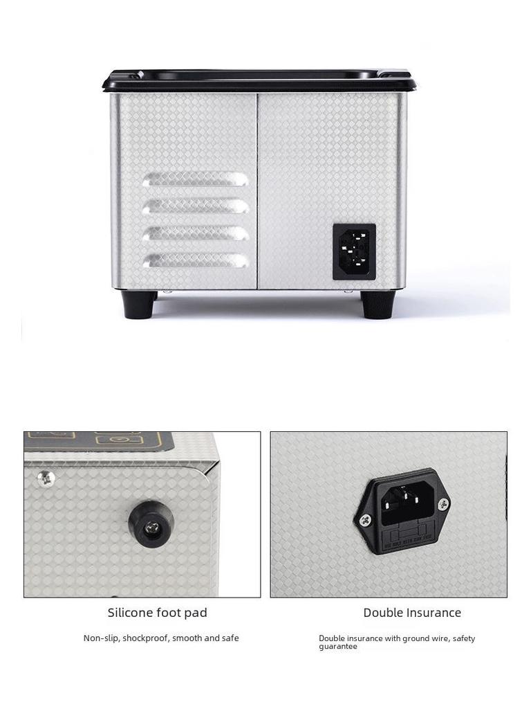 Компактный ультразвуковой очиститель объемом 0,8 л для очков, часов, зубных протезов, ювелирных изделий, материнских плат и лабораторного использования