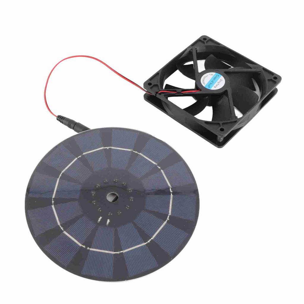 3W Solar Panel Fan Low Noise Energy Saving Solar Mini Exhaust Fan for Chicken Coop Greenhouse