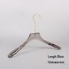 High-end Smoky Gray Transparent Non-Slip Hanger with Gold Flat Hook and Trouser Clip for Women's and Men's Clothing