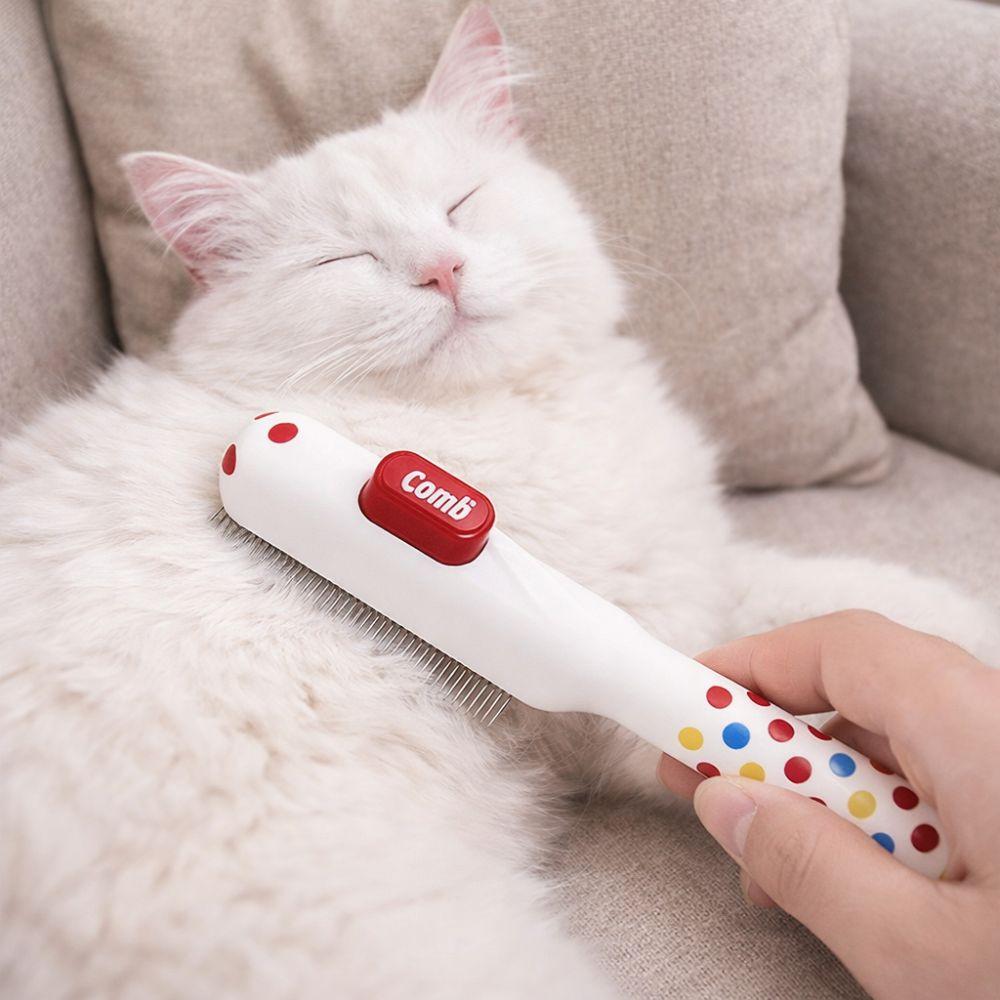 Efficient Cat Hair Remover Comb Bear Shape Cat Grooming Brush Self Cleaning Comb Remove Lice
