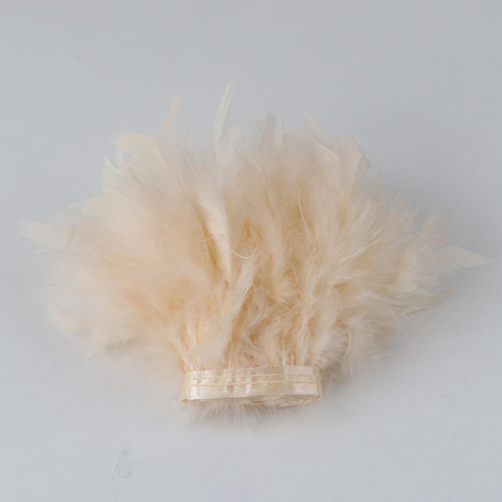 1/2М Белая отделка из перьев индейки 10-15СМ Пушистые перья Лента для поделок Карнавальная вечеринка Украшение одежды Швейные аксессуары