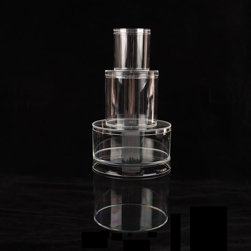 1 шт. акриловая коробка для конфет прозрачная пластиковая круглая коробка для торта десерта шоколад свадебная вечеринка сувенир упаковка контейнеры для хранения