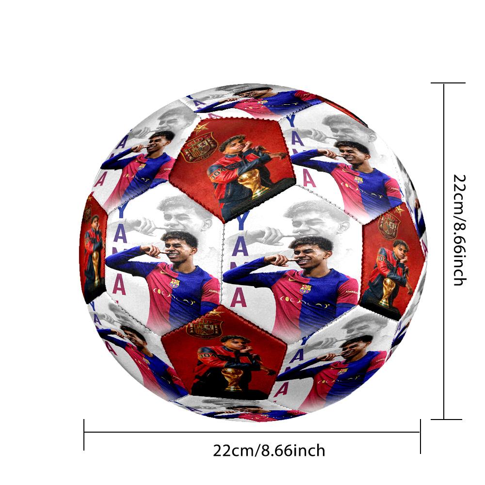 Lamine Yamal's Barcelona Player Celebrates Victory Size 5 Football Machine-Stitched Indoor/Outdoor Universal Football Soccer Accessory