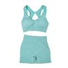 Sports Fitness Yoga Clothing Set Breathable Elastic Shorts Women's Beauty Back Bra Yoga Pants