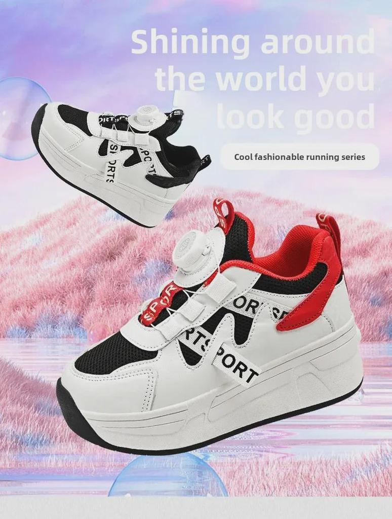 Двухколесные кроссовки для мальчиков с коньками для занятий спортом на открытом воздухе