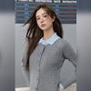 unifree Academy Style Color-block Knit Cardigan