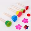 5PCS DIY Wooden/Plastic Sponge Graffiti Painting Brushes for Kids Drawing Toys Kindergarten Early Educational Toy Gift