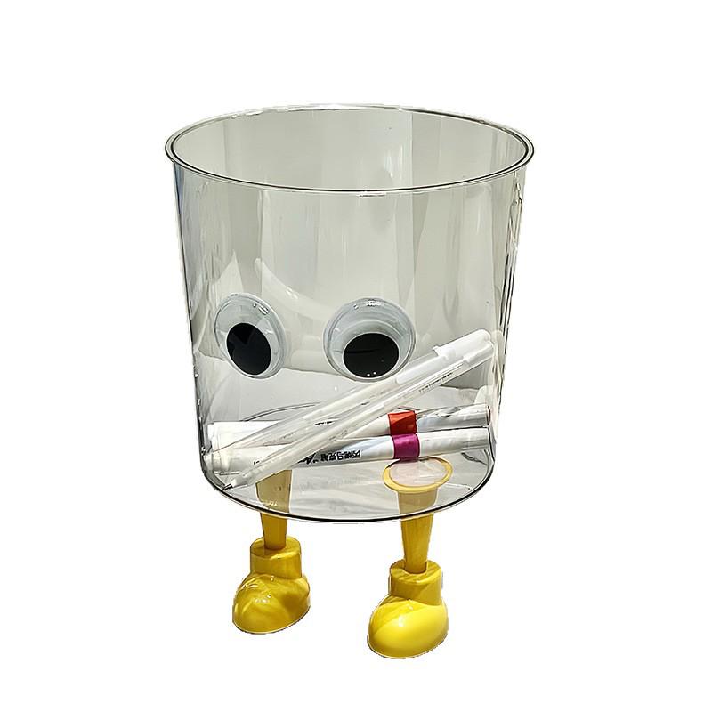 Милый прозрачный мусорный бак для дома и офиса