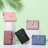 Women Wallet Multi Card Slot Smooth Zipper Faux Leather Small Size Fine Texture Short Wallet