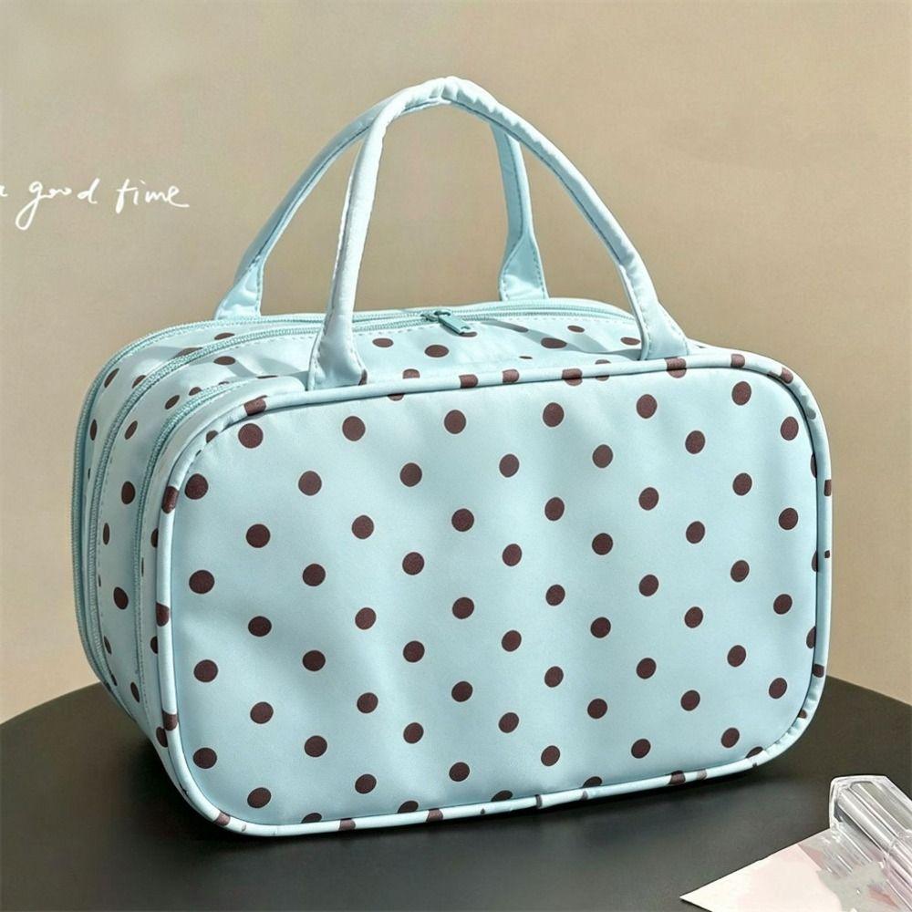 Three Layer Partition Pu Cosmetic Bag Multifunctional Toiletry Organizer Bag Travel Tote Business