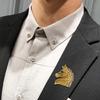 Прочная работа Брошь-лошадь Ювелирное изделие из сплава с гладкими поверхностями для праздничных нарядов
