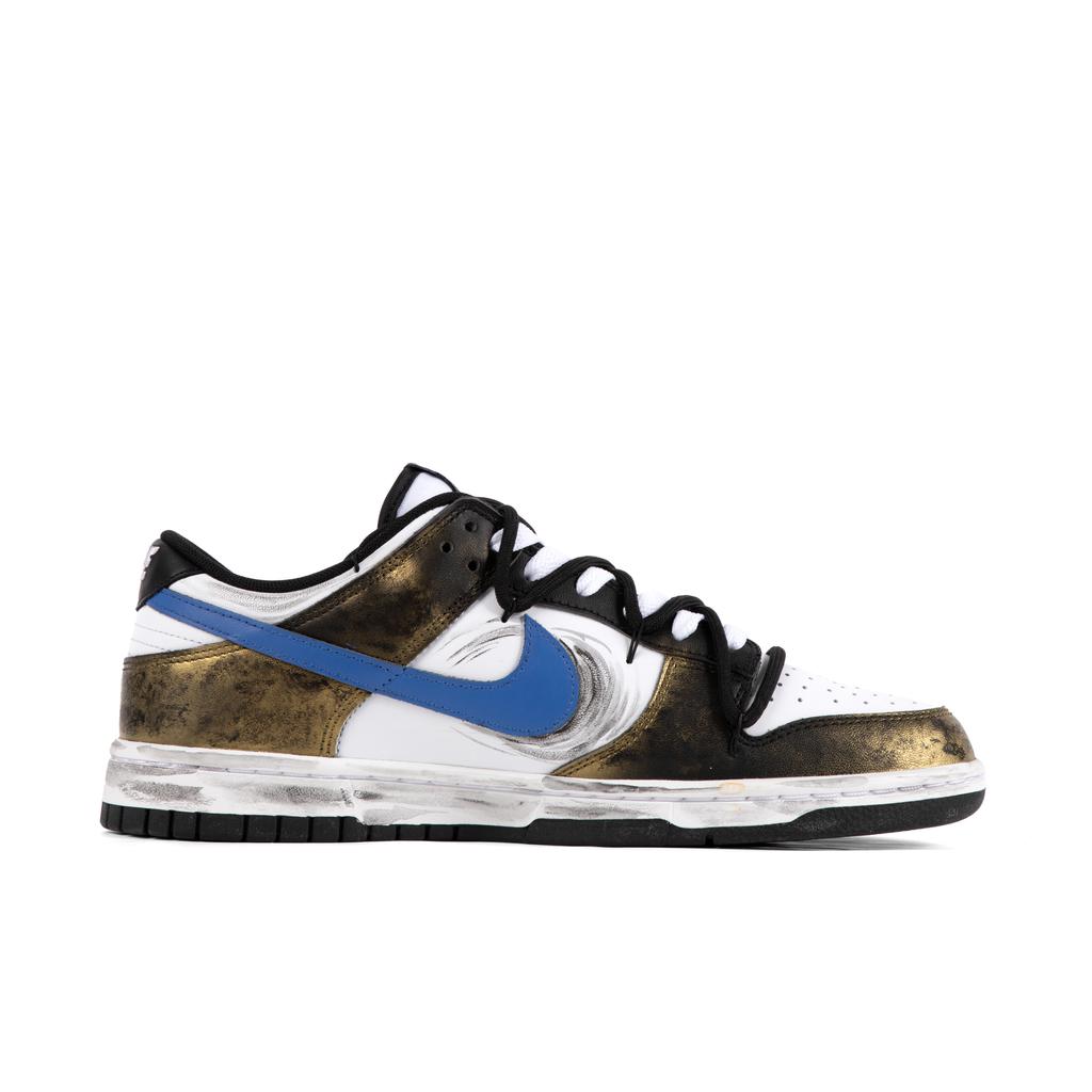 Nike Кроссовки Dunk Скользкие Устойчивые к истиранию Низкие Скейтбордические Унисекс Черный Золотой DD1391-100(Команда186-)