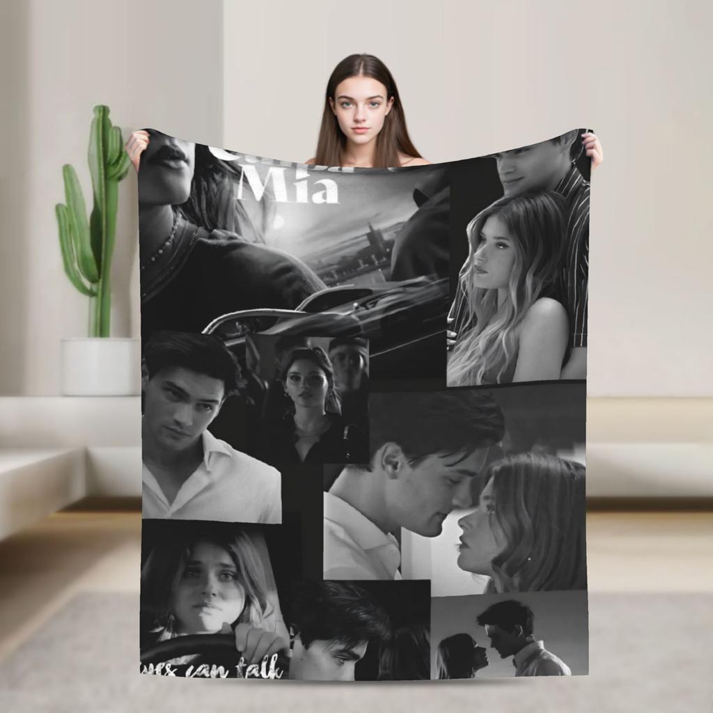 Film Culpa Mia Super Warm Blanket Airplane Travel Plush Throw Blanket Comfortable Couch Chair Flannel Bedspread Sofa Bed Cover