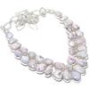 Pink Opal Gemstone Handmade 925 Silver Jewelry Necklace 18" JCN484-176