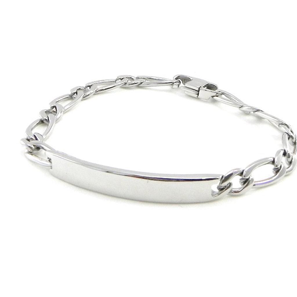 Les Trésors De Lily [I9103] — Серебряная стальная цепочка с панцирем Identity — 21 см 6 мм