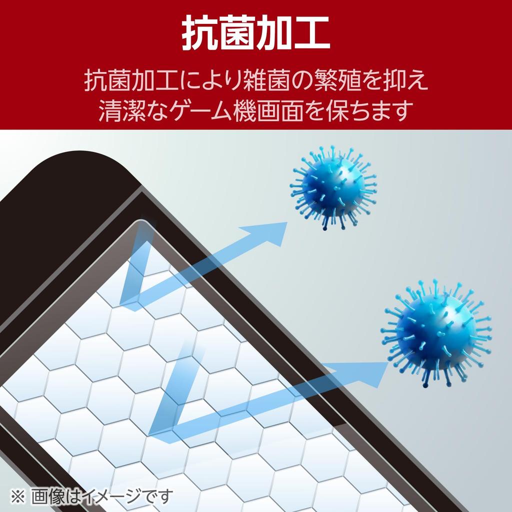 ELECOM Nintendo Switch 2 Screen Shock Blue Light Protector, Absorbing, Cut, Airless, Self-Adhesive, GM-NS225FLPSBLG