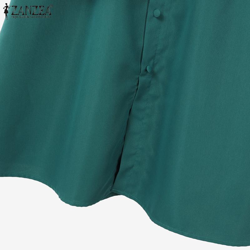 ZANZEA Женские летние комплекты из двух частей: блузка с коротким рукавом и длинные юбки