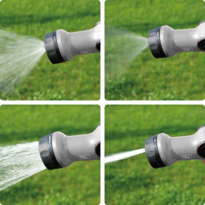 Tuyau d'arrosage - fitt - yoyo - 20 m - léger - système aquastop - pistolet multi-jet