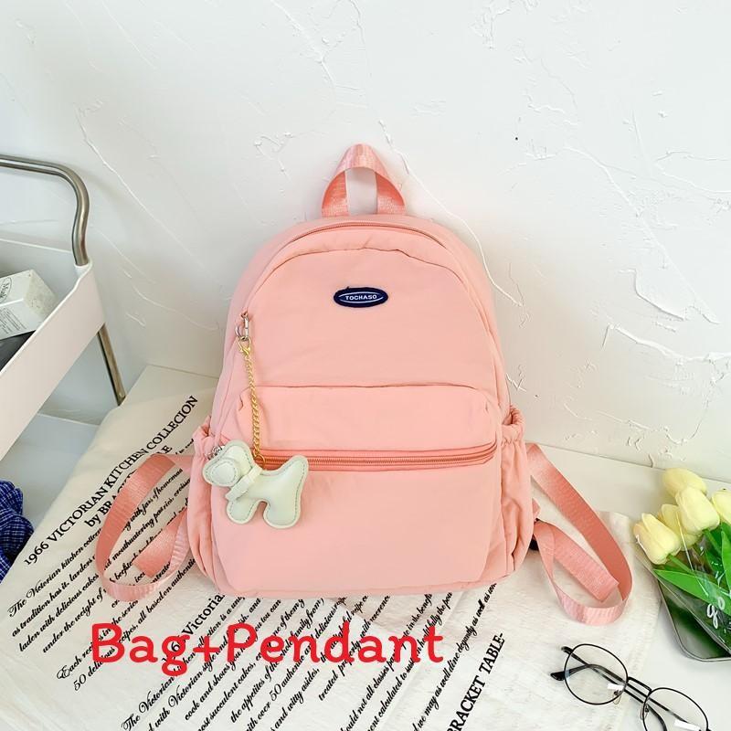 Simple Kids Lightweight Backpack With Color Block Design For Learning School