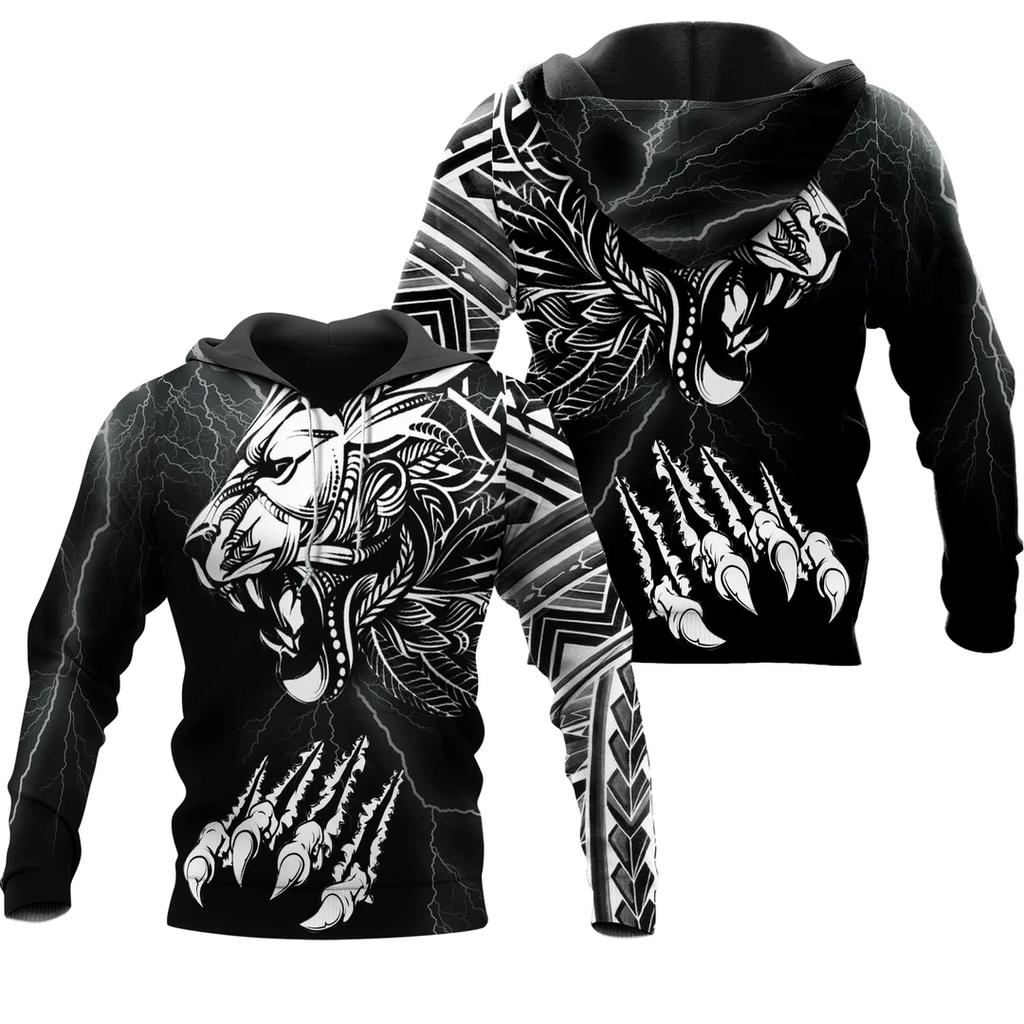 Spring Autumn Dragon And Tiger Tattoos 3D Print Unisex Deluxe Hoodie Men Sweatshirt Streetwear Pullover Casual Jacket Tracksuit