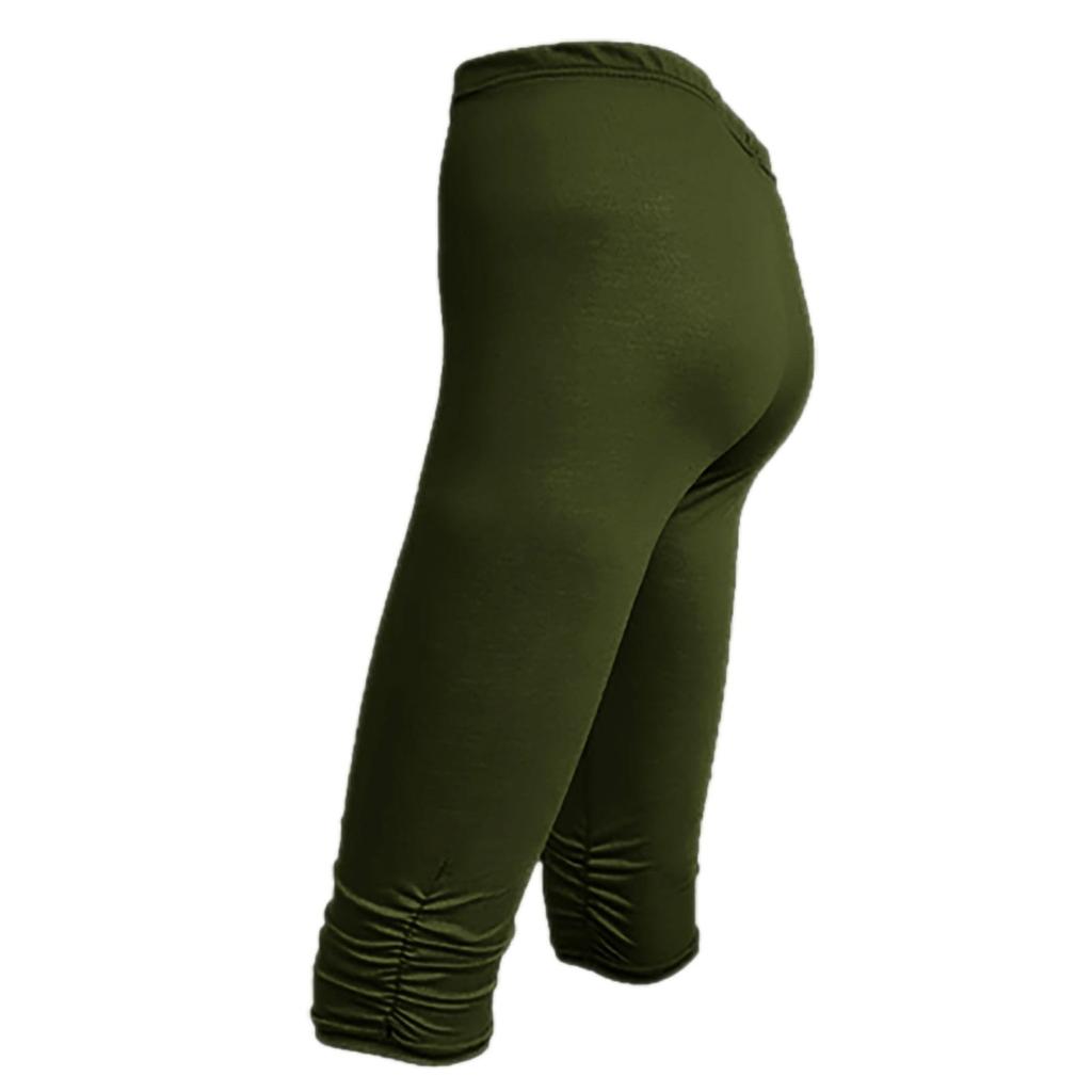 Женские удобные эластичные укороченные плиссированные брюки до бедра