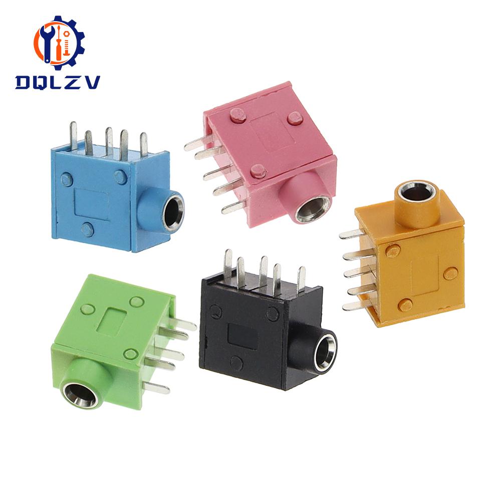 3.5MM Audio Headphone Jack Connector PJ-325 Stereo Audio Earphone Connectors 3.5 PJ-325 Audio Jack Socket Multicolor