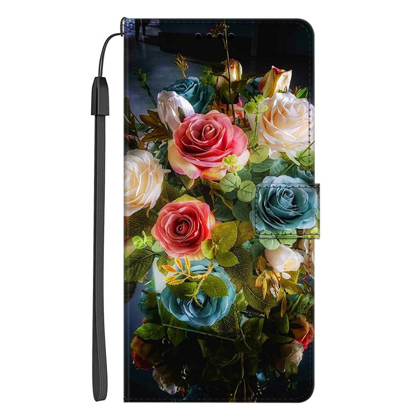 Защитный Роскошный Кожаный Чехол-Книжка на Магните Для Xiaomi Mi 11 Ultra с Рисунком Цветка Ударопрочный Чехол-Обложка Capa