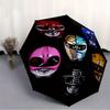1pc Power Rangers Automatic Folding Umbrella, Portable Collapsible Design, 8-Rib Iron Frame,, All-Season Casual Outdoor Accessory for Christmas Birthd