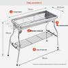 Tri-polar Outdoor Portable Folding Stainless Steel BBQ Grill
