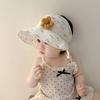 Baby Girl Summer Sun Hat With Large Brim And Floral Print Breathable Visor Cap For Toddler Infant UV Protection Outdoor
