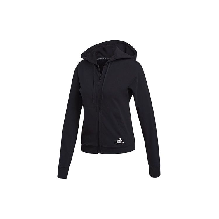 adidas Повседневная спортивная куртка с капюшоном, женская куртка, черная FL4094